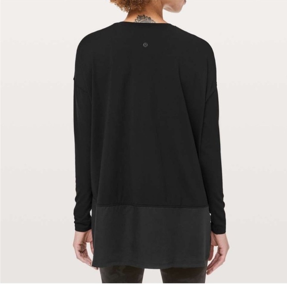 Lululemon Ease of Mind Long Sleeve Oversized Size 6 Black - Picture 2 of 8